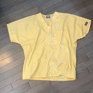 Men’s Cherokee Size Small Yellow Scrub Top